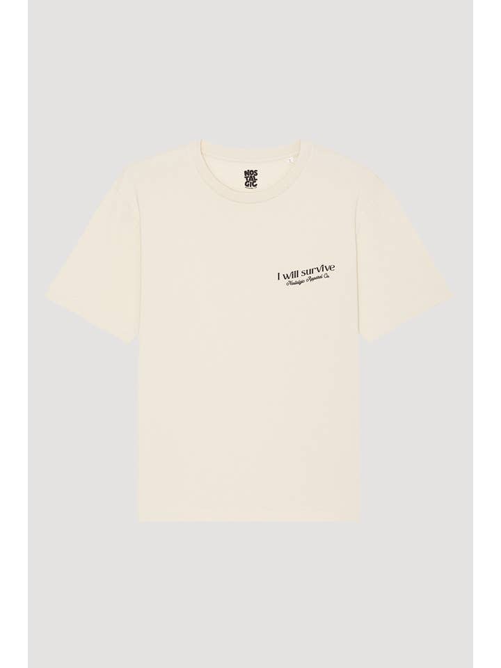 Nostalgic Apparel - Wholesale Screen Printed T-Shirt - Women's - I Will Survive | Natural Tee3