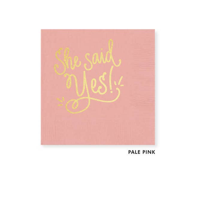 Natalie Chang - Wholesale Disposable Napkin - She Said Yes! | Napkins (3 colors)