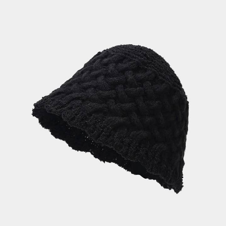Dipped Shop - Wholesale Bucket Hat - Women's - Vintage Twist Crochet Knit Bucket Hat DPBH0334