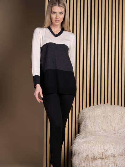 54273 V-hals Sweater for engroshandel hos Gioroga