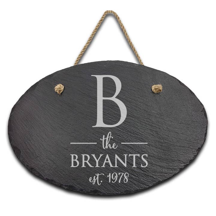 Slate Outdoor Address Sign | Bryant for wholesale by Etchey