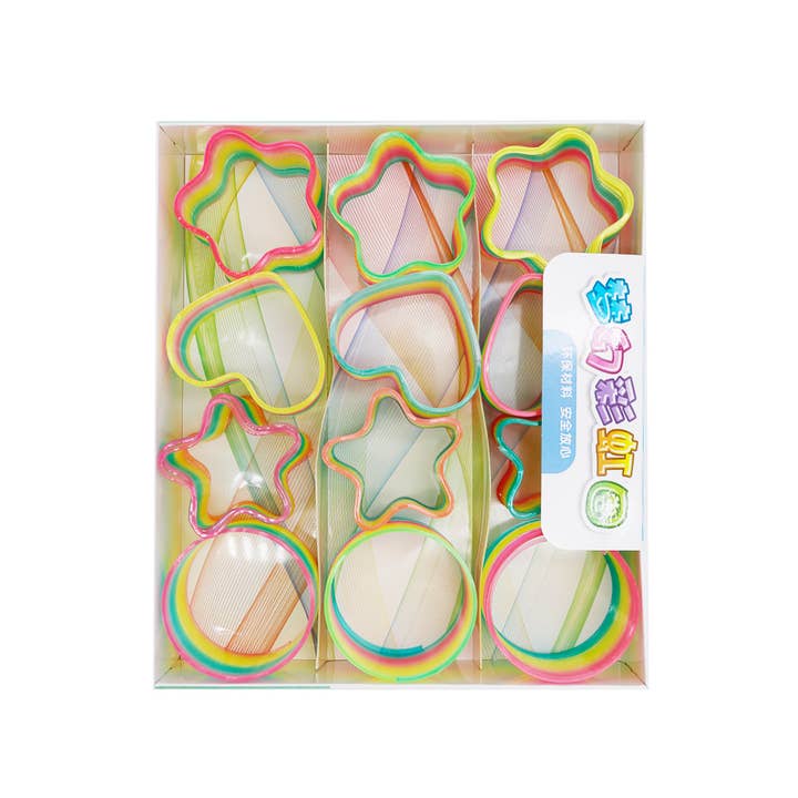 Cap Zone - Wholesale Fidgetspeelgoed - Kinderen - Rainbow Ombre Shaded Magic Spring Coil Walking Slinky Toy2