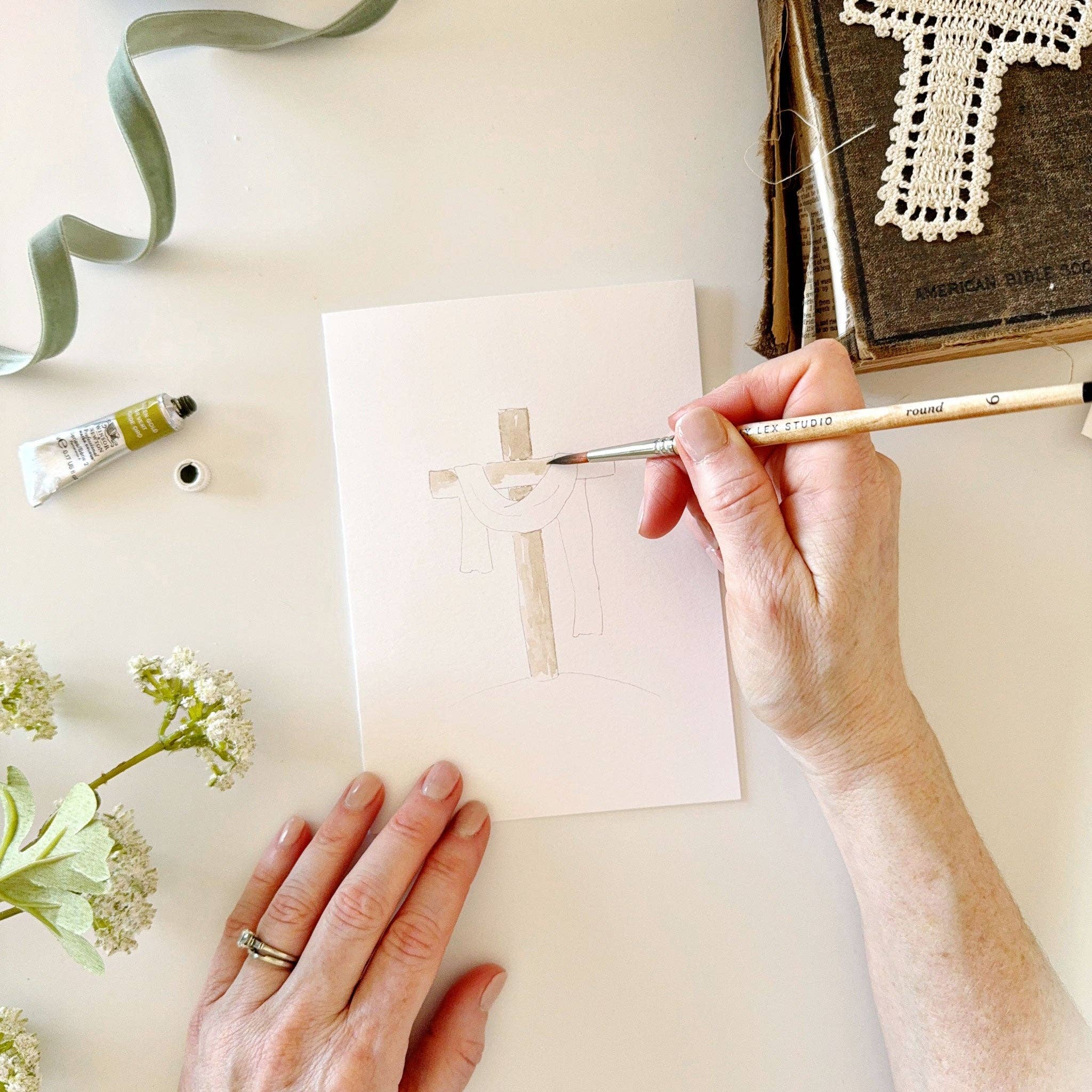 emily lex studio - Wholesale Stationery/Notecard Set - he is risen paintable watercolor notecard set7