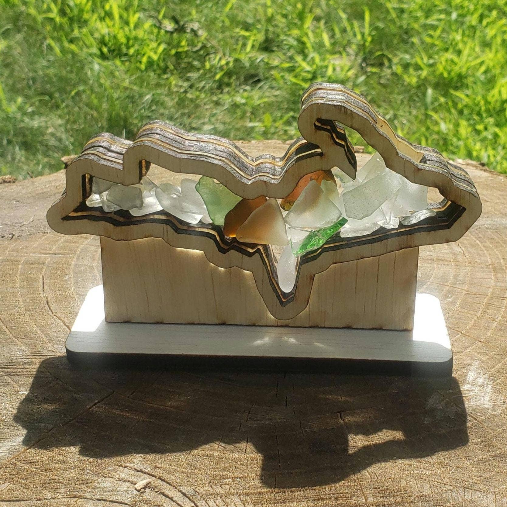 Sea Glass Displays – Großhandel Vitrine – Schattenbox-Anzeige mit Meerglas aus der oberen Halbinsel von Michigan6