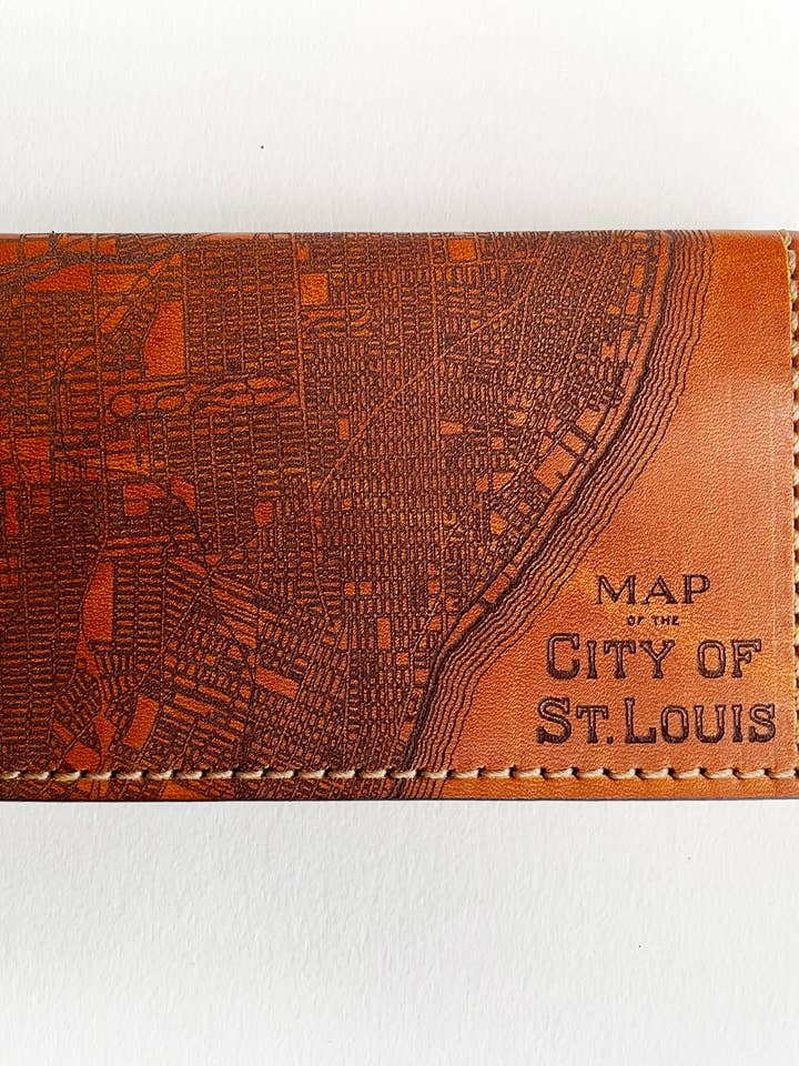 St. Louis Map Card Wallet for wholesale by Tactile Craftworks