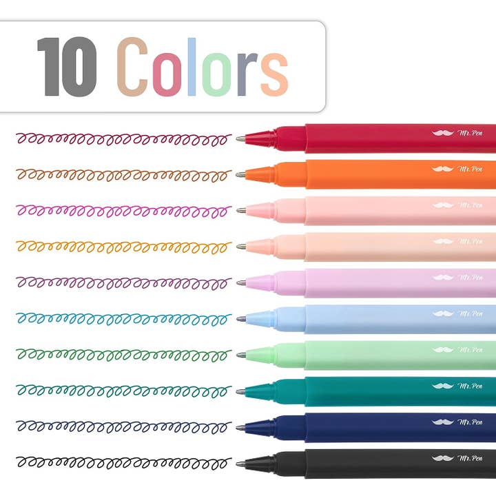 Mr. Pen - Wholesale Pen - Mr. Pen- Aesthetic Pens, 10 Pack, Assorted Colors, Fast Dry