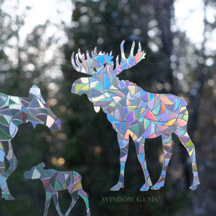 Moose Window Decals - Bird Safety Suncatchers for wholesale by Window Gems