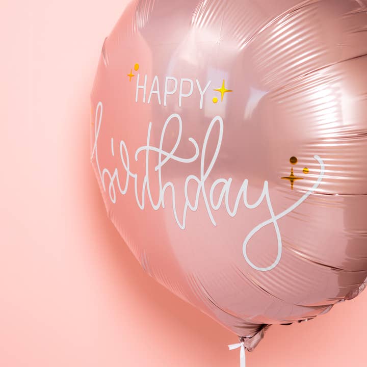 Folat BV - Wholesale Balloon - Foil Balloon - "Happy Birthday" - Crème Rose - 45 cm1