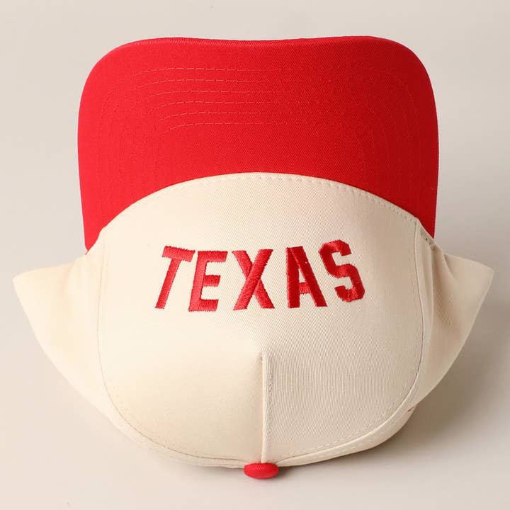 RED RED TEXAS- Upside Down Trucker Baseball Cap for wholesale on Faire3
