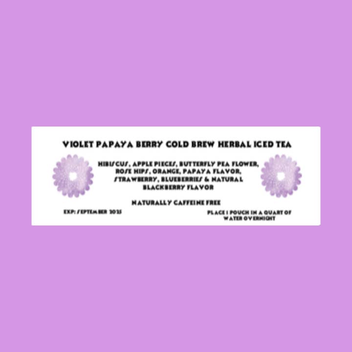 The Grateful Tea Co - Wholesale Iced Tea - Violet Papaya & Berry Iced Tea, available in 6 or 12 packs4