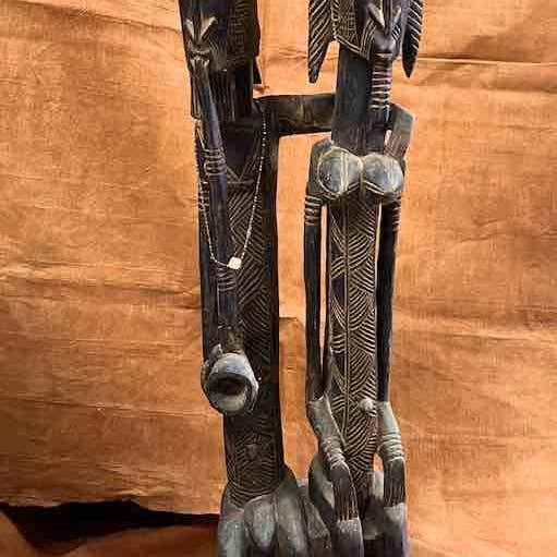 Estátua do Espírito Casal do Ancestor Dogon Primordial | 42" - Mali por atacado de The Niger Bend