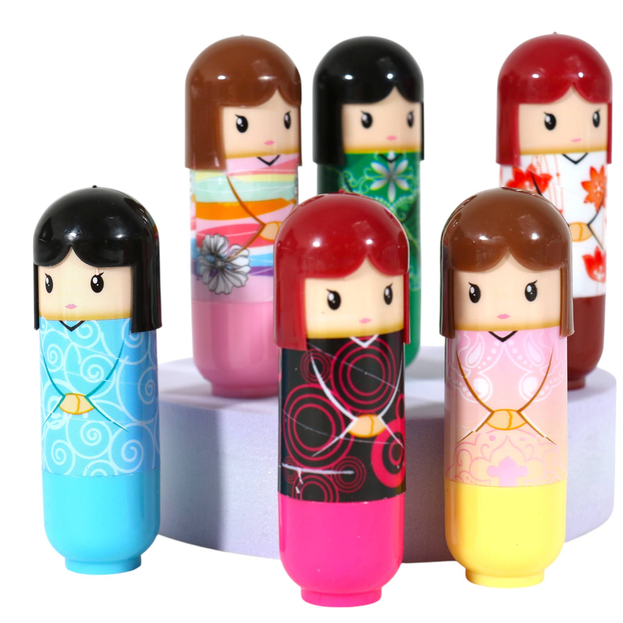 ASSORTED Doll Cartoon Lip Balm LB2322-17 (24PC) for wholesale on Faire2
