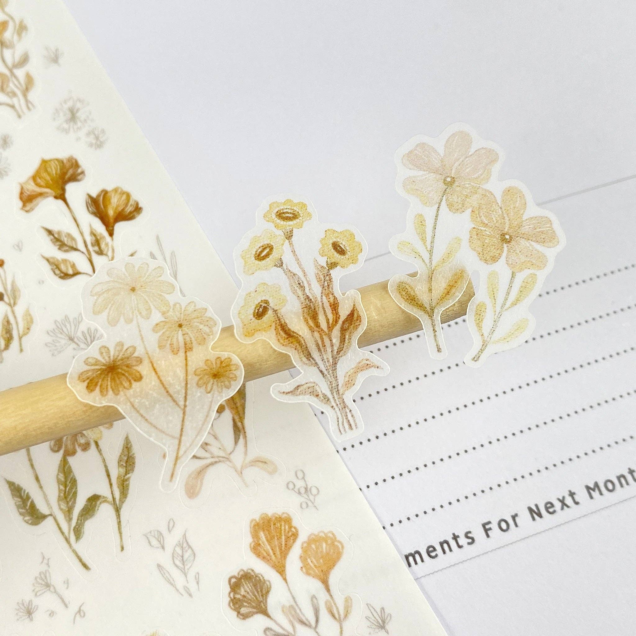 Lettoon – Großhandel Aufkleber – Stickerbogen – Sanfte Blumenmotive8