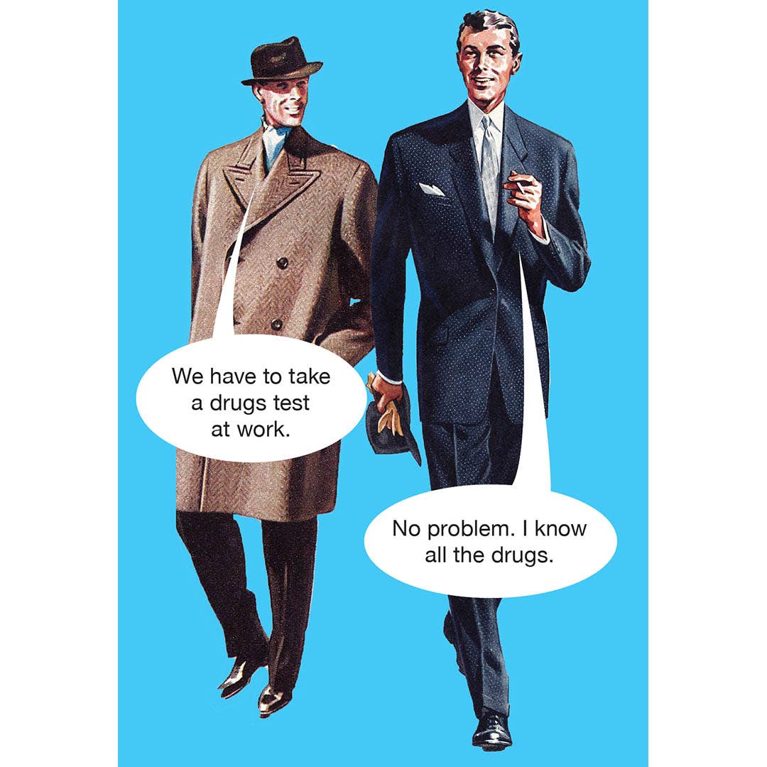 Nelson Line - Wholesale Everyday Greeting Card - Drug Test - 4x6" Kiss Me Kwik Card - KMK24020