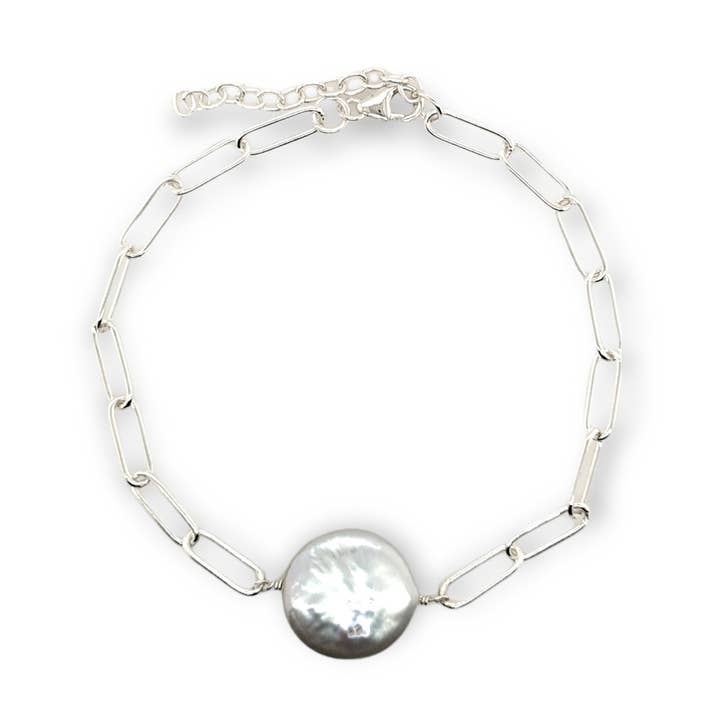 BRACCIALE CATENA S/S & PERLA per la vendita all'ingrosso da parte di Mountain Creek Jewellery