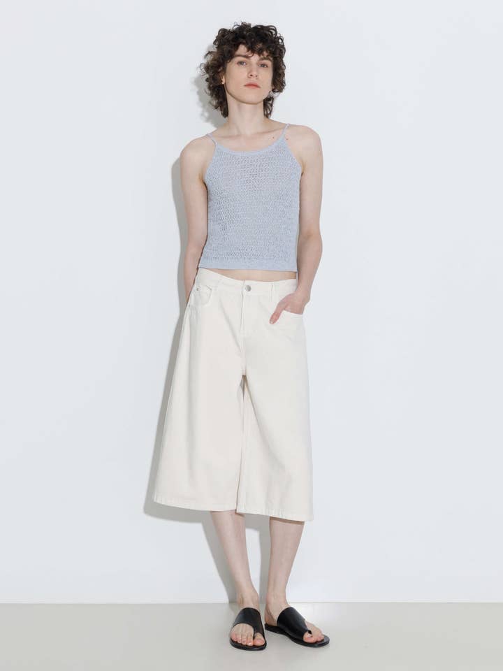 CUBIC - Wholesale Shorts - Women's - Loose Fit Knee-Length Denim Shorts14