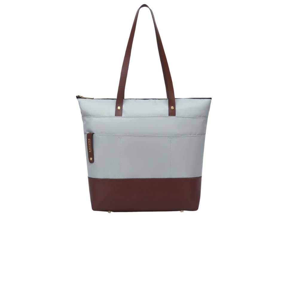 Harriet | Slate Nylon + Brown Leather for wholesale by R.Riveter