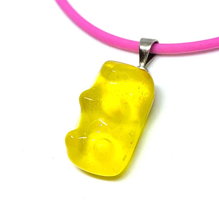 Glitterlimes - Vendita all'ingrosso Collana con ciondolo/pendaglio - Collana con orsetto gommoso reale, gioielli di caramelle4