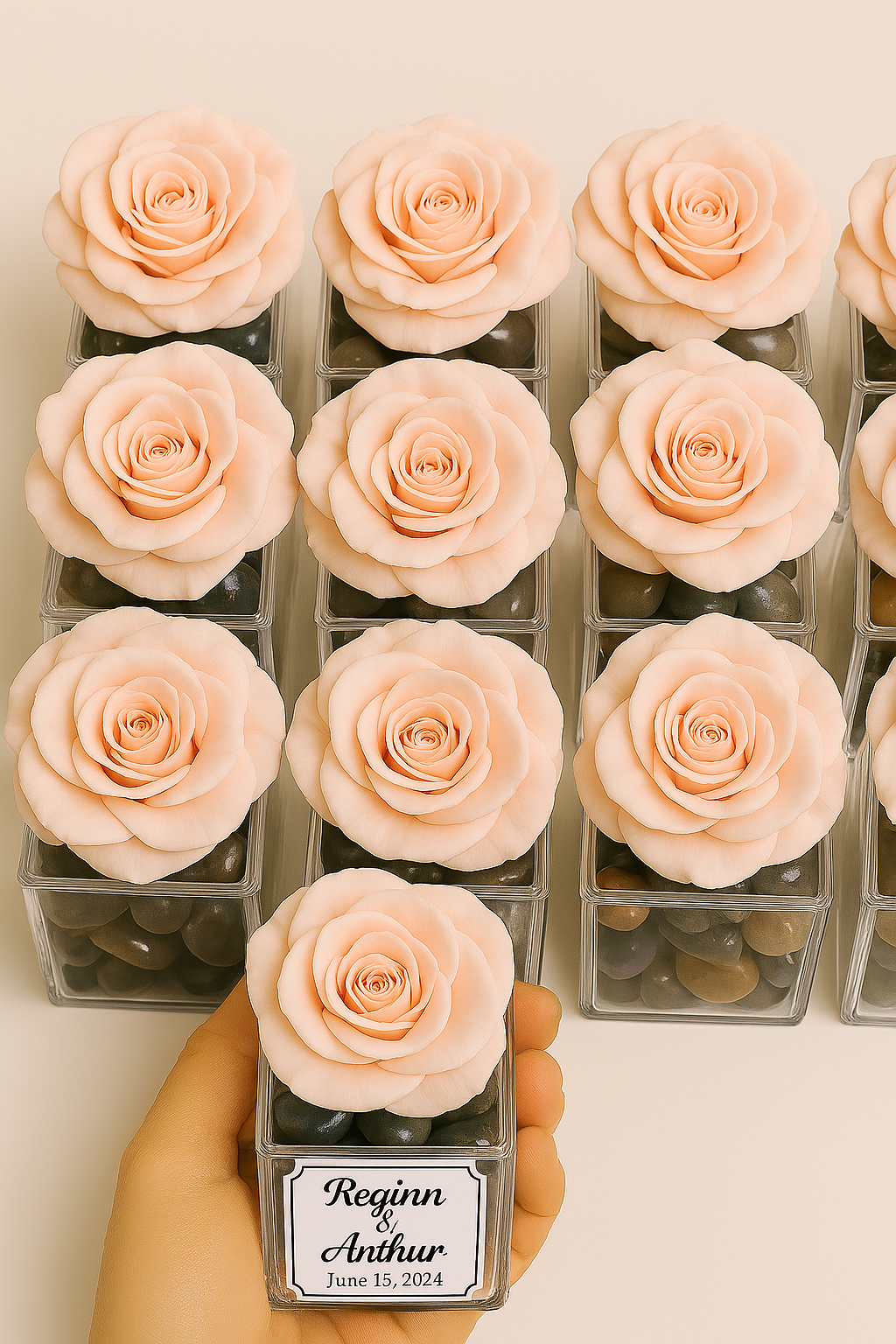 Beautique Goals - Wholesale Party Favor - Custom Party, Wedding Favors - Flower & Stone Box Favors0