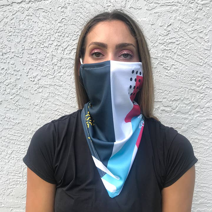 Comfy Bandana Style Neck Gaiter w/ a twist- Abstract 002 for wholesale by Graphic Empire