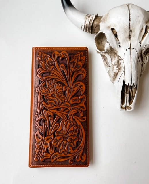 Boho Ranch Shop – wholesale Wallet – Unisex – Genuine Tooled Leather Bi-Fold Wallet4