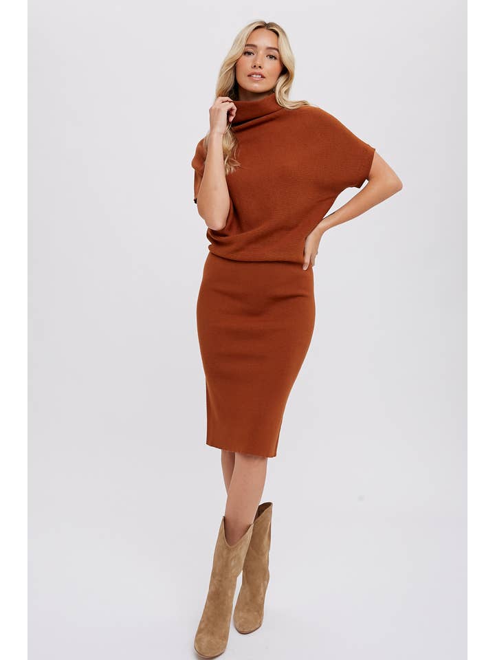 Bluivy - Wholesale Dress - Women's - SLOUCH NECK DOLMAN MIDI DRESS26