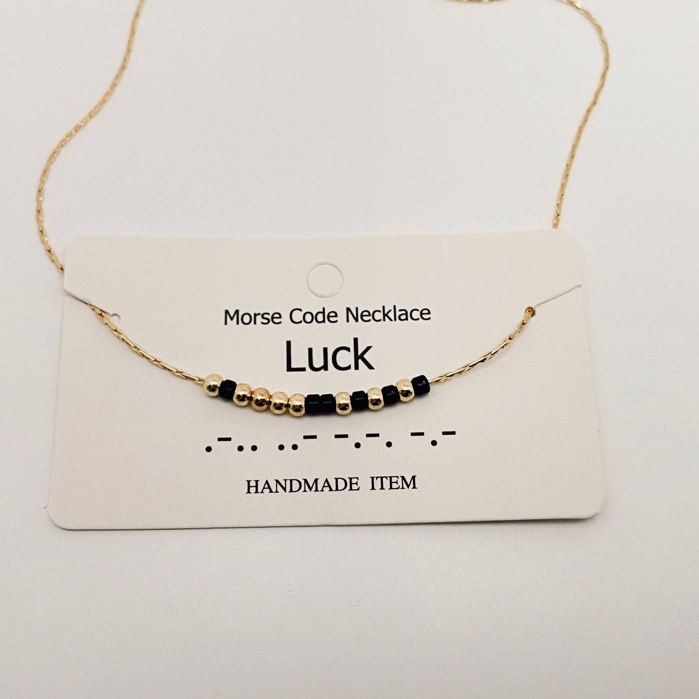 Mio Queena – wholesale Pendant/charm necklace – Personality Handmade Morse Code Necklace with Card20