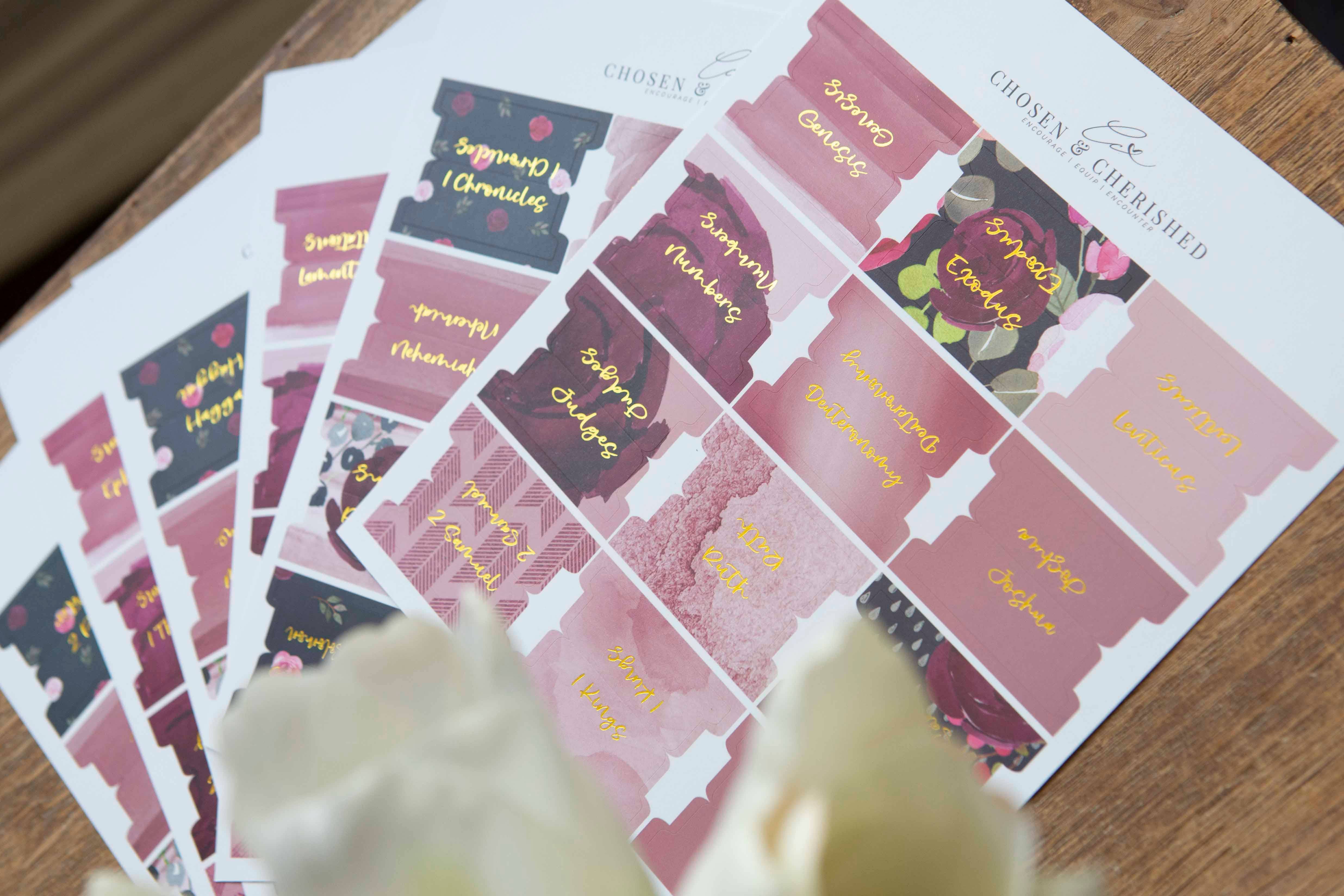 Chosen & Cherished - Wholesale Religion - Floral Bible Tabs | Bible Book Tabs6