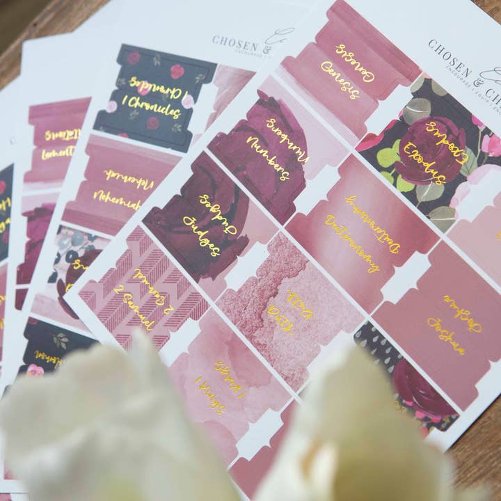 Chosen & Cherished - Wholesale Religion - Floral Bible Tabs | Bible Book Tabs6