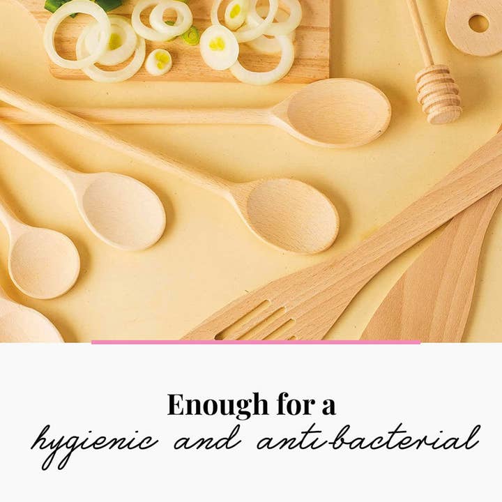 Tuuli GmbH - Wholesale Kitchen Utensil Set - 9 Piece Wooden Kitchen Utensil Set (Cooking Spoons, Spatulas12