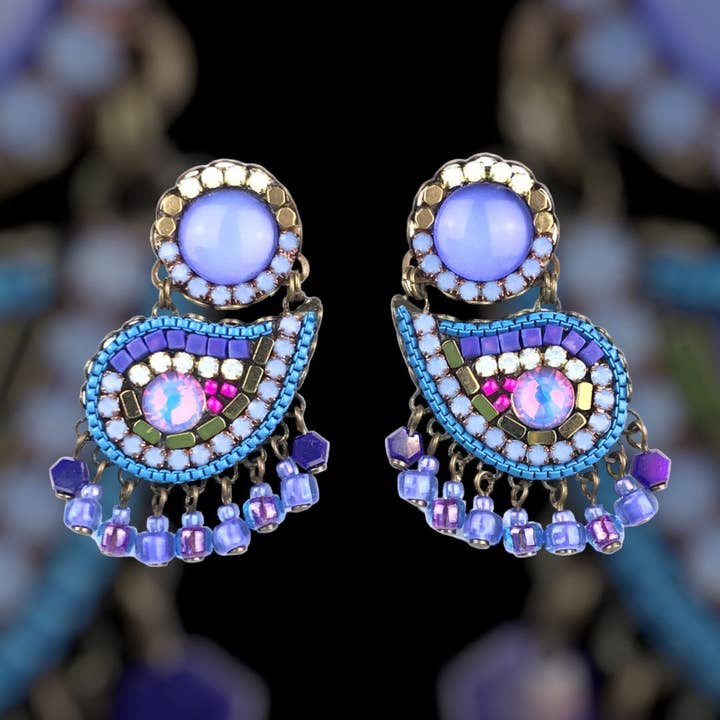 melizijewelry - Vente Boucles d'oreilles pendantes - Boucles d'oreilles de la collection Cashmir Ultramar1