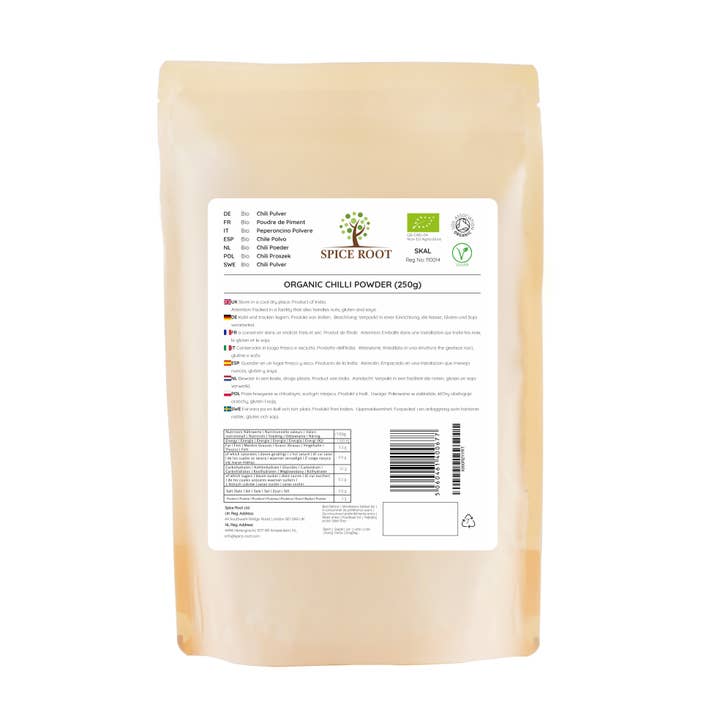 Spice Root Ltd. – wholesale Dried spice – Organic Chilli Powder 250g1