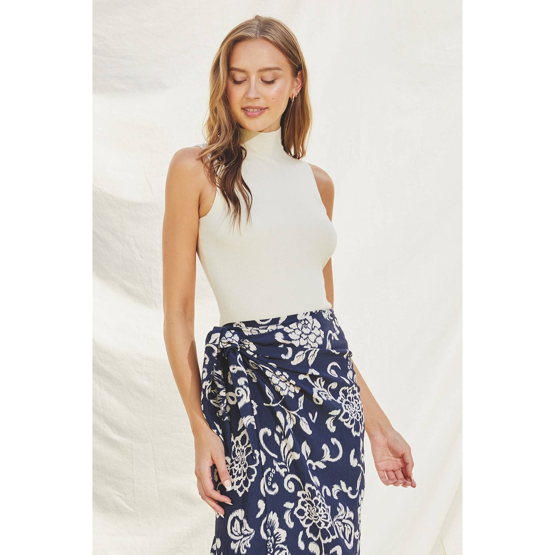 Dress Forum - Wholesale Bodysuit - Women's - FW5874A Turtleneck Tank Knitted Bodysuit17