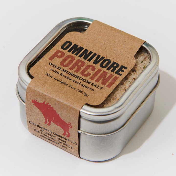 OMNIVORE LLC - Wholesale Salt - 2 oz Omnivore Wild Porcini Sea Salt blend -Tin0