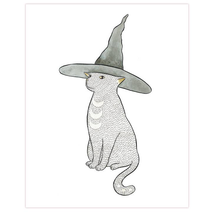 Lunar Witchcat Art Print voor wholesale door Bee's Knees Industries