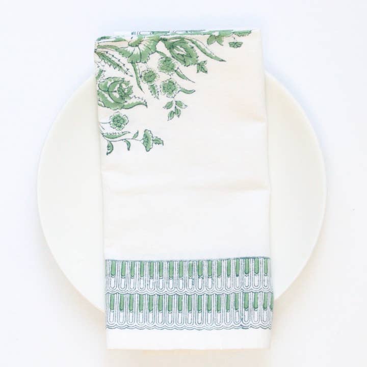 Rozablue - Wholesale Dinner & Cloth Napkin - Handmade cotton Napkin Varmala green6
