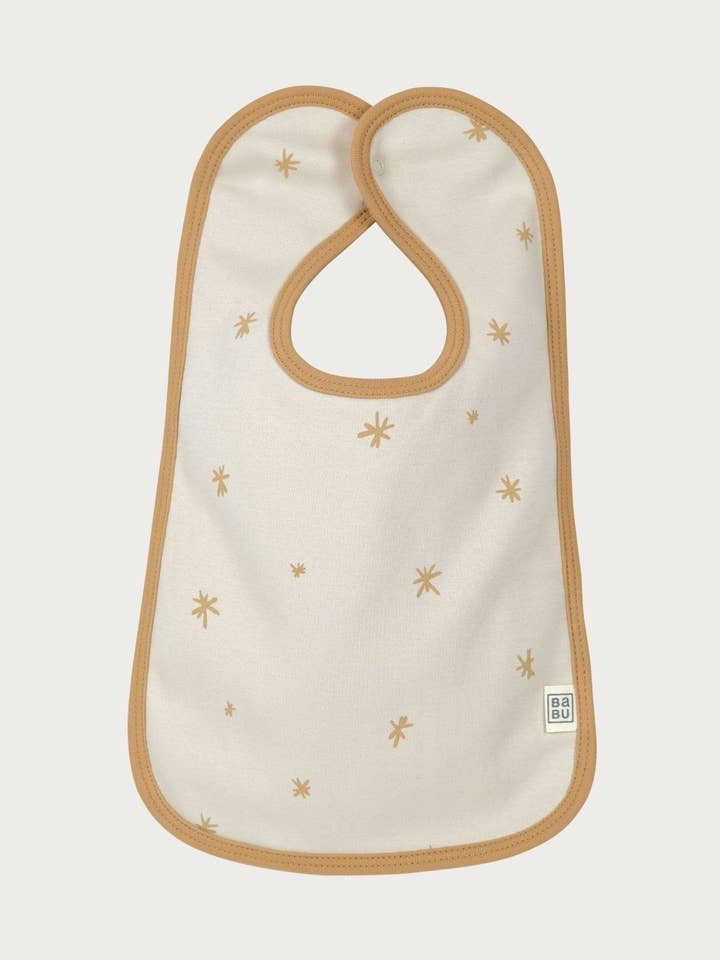 Organic Cotton Bib - Marigold Star for wholesale by Babu