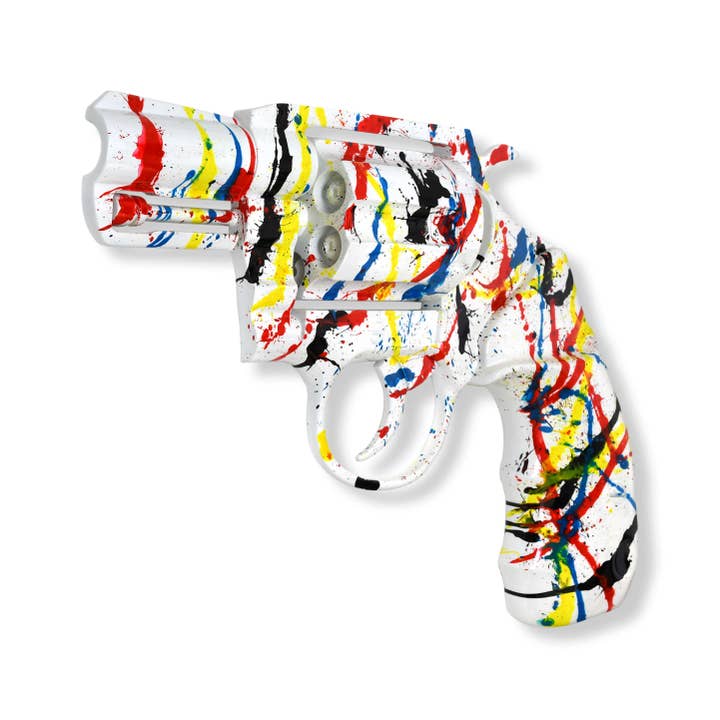 ADM Home Decoration - Wholesale Sculpture - 'Colt Pop Art Pistol' Large Resin Sculpture4