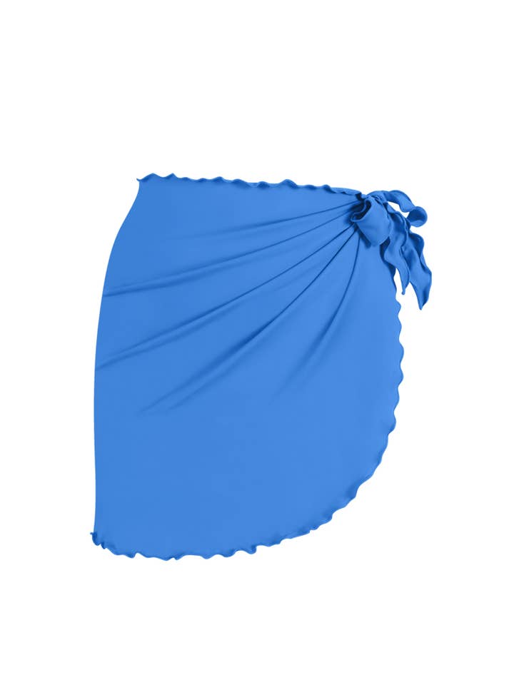 Chlamys Varia Short Sarong for Beach-Aurora Blue for wholesale by Chlamys Varia by MrMiss