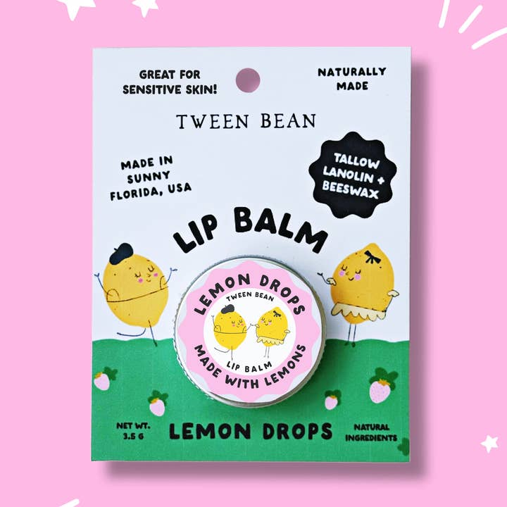 KERRI KLEAN - Vente Baumes à lèvres - Baume à Lèvres Citron | Baume à Lèvres Naturel pour Pré-Adolescents et Adolescents0