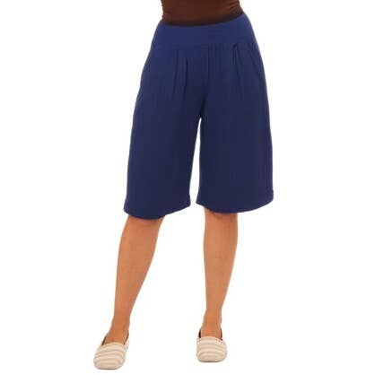 VeraMay - Wholesale Shorts – Women’s - 6358 Navy Vera May Italian Linen Short