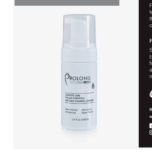 BUY BULK & SAVE - CLIENT AFTERCARE CARDS - FOAMING CLEANSER for wholesale by Prolong Lash