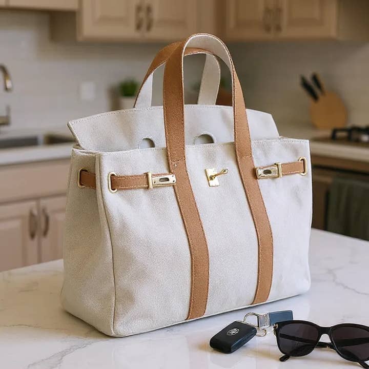 The Luxe Signature Tote- Short Handle for wholesale by Gameday Luxe