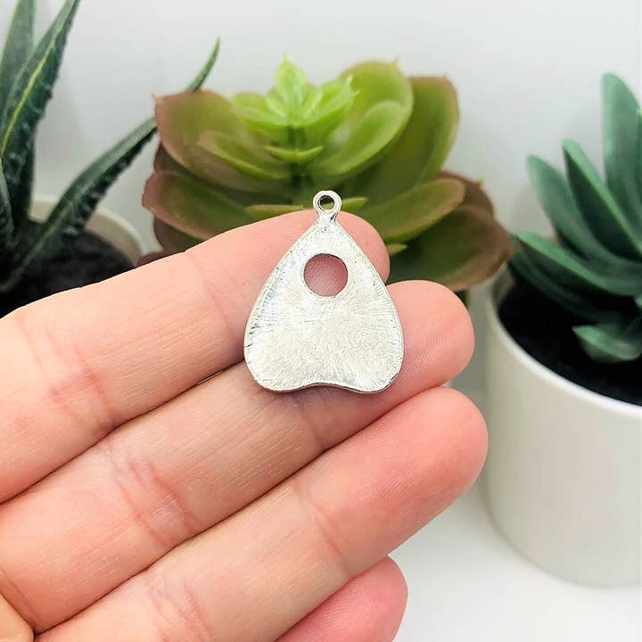 Guerrilla Charm - Wholesale Individual Charm/Pendant - Antique Silver Cat Ouija Planchette Charms, 19x25mm3