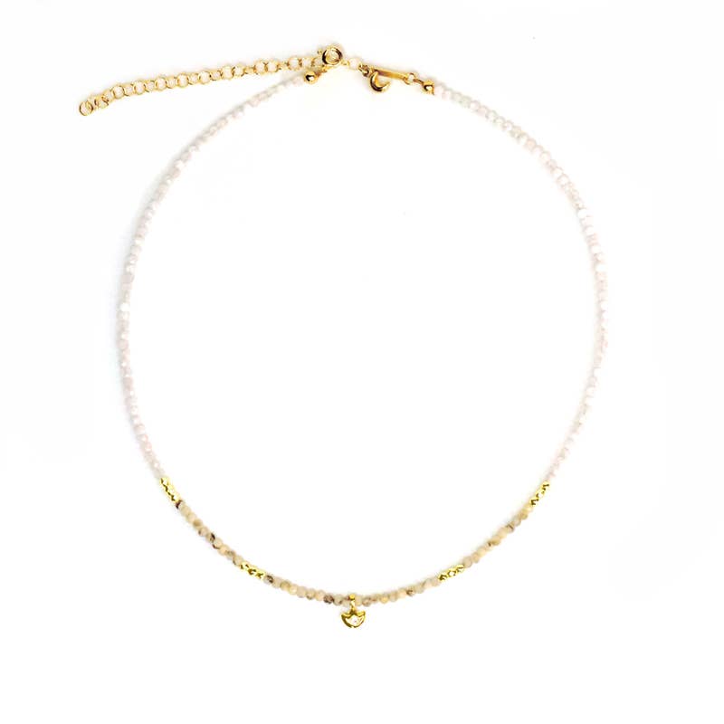 MOONSOON - Wholesale Pendant/Charm Necklace - Lotus Necklace Labradorite Moonstone.2