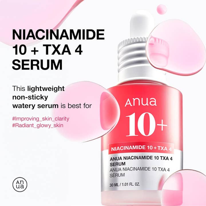 Glowiss - Wholesale Facial Serum/Concentrate - ANUA 10% Niacinamide+ 4% Tranexamic Acid Serum (30ml /1.01 fl.oz.)