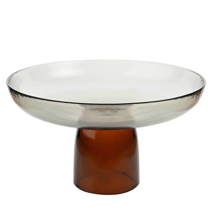 Hestia Elevated Glass Bowl - Large for wholesale by WIDDOP and Co.