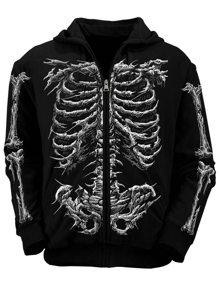 Dead Inside Skeleton Hoodie for wholesale by vampirefreaks