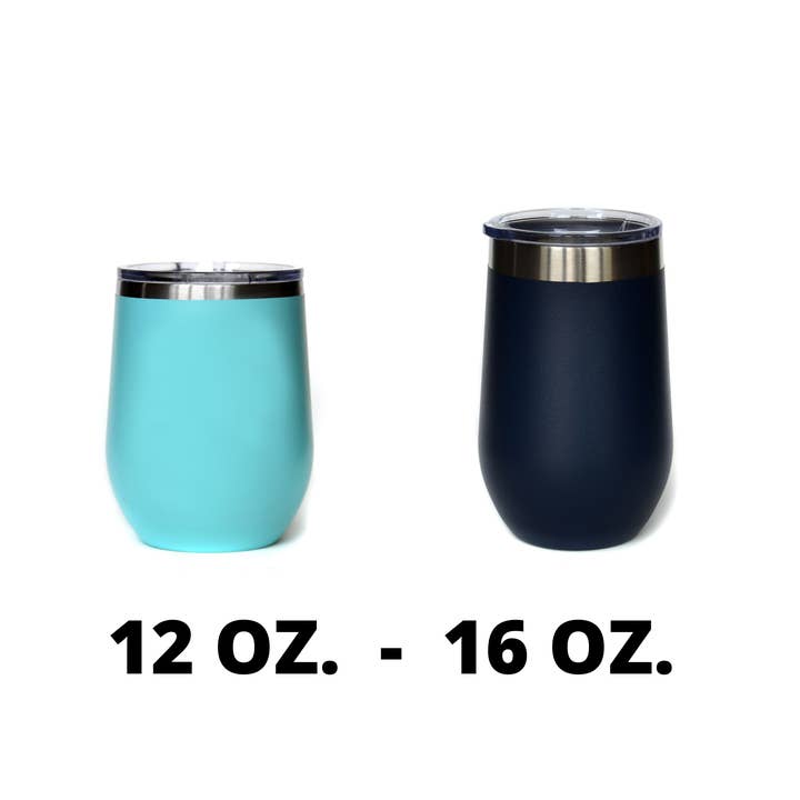 Driftless Studios - Wholesale Insulated Mug/Tumbler - 12 Oz Wine Tumbler Custom Wine Tumbler
