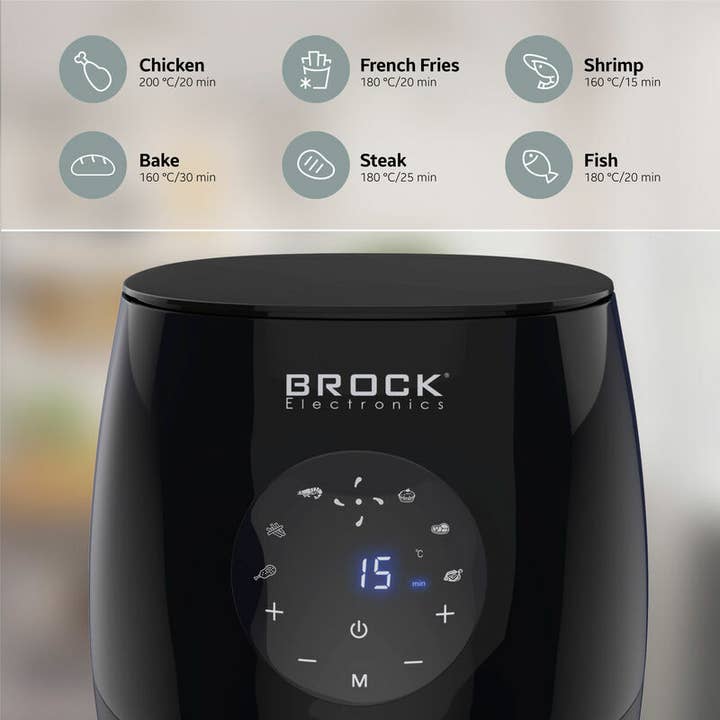 Sland - Wholesale Kitchen Appliance - Digital air fryer BROCK AFD 3502 BK 3.5L, 1200W7